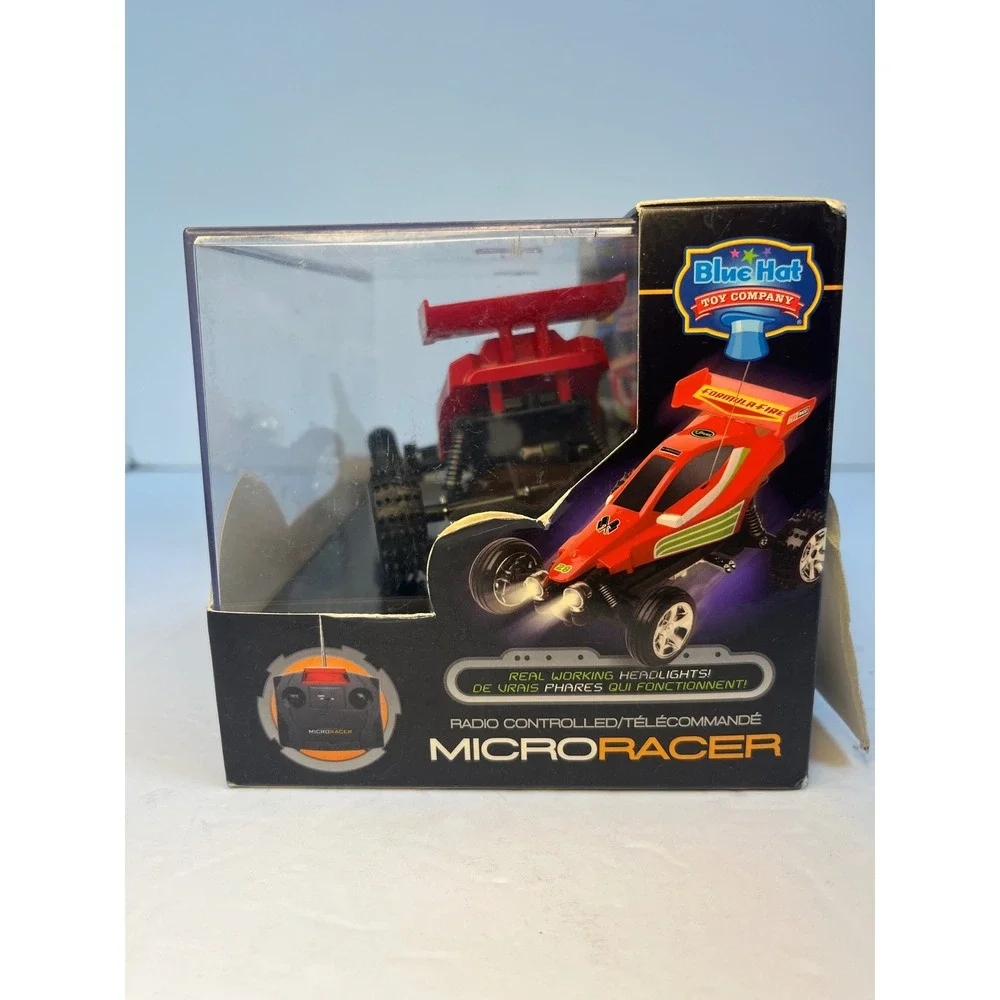 Blue Hat Toy Company MicroRacer RC Car Red Formula-Fire 49MHz Working Headlights
